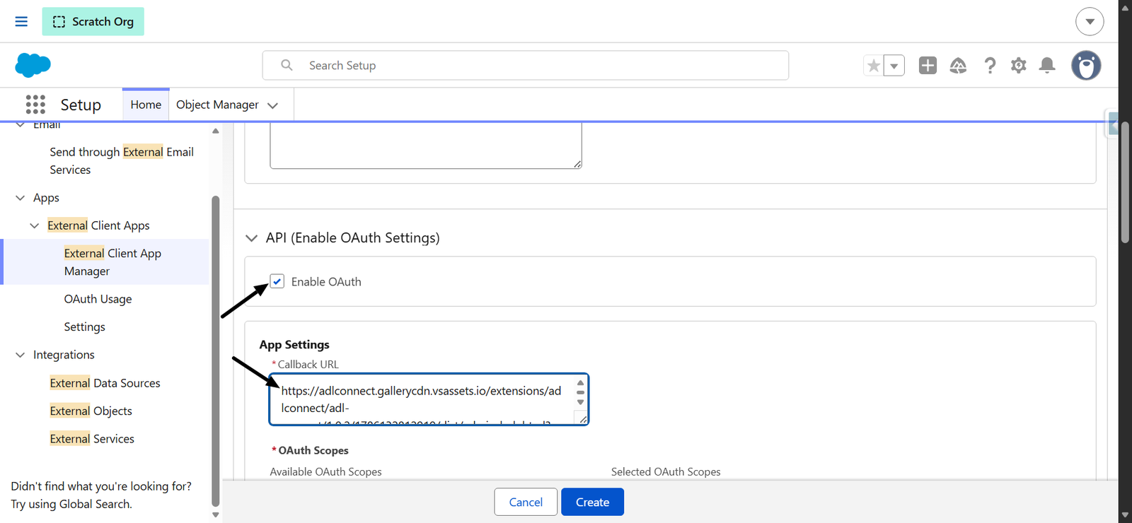 Azure DevOps → Salesforce Marketplace connector screenshot