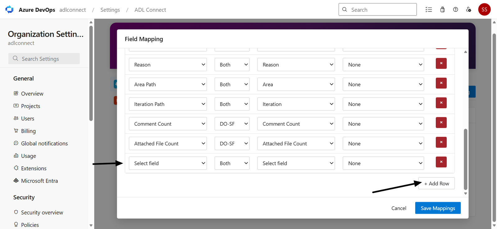 Azure DevOps → Salesforce Marketplace connector screenshot