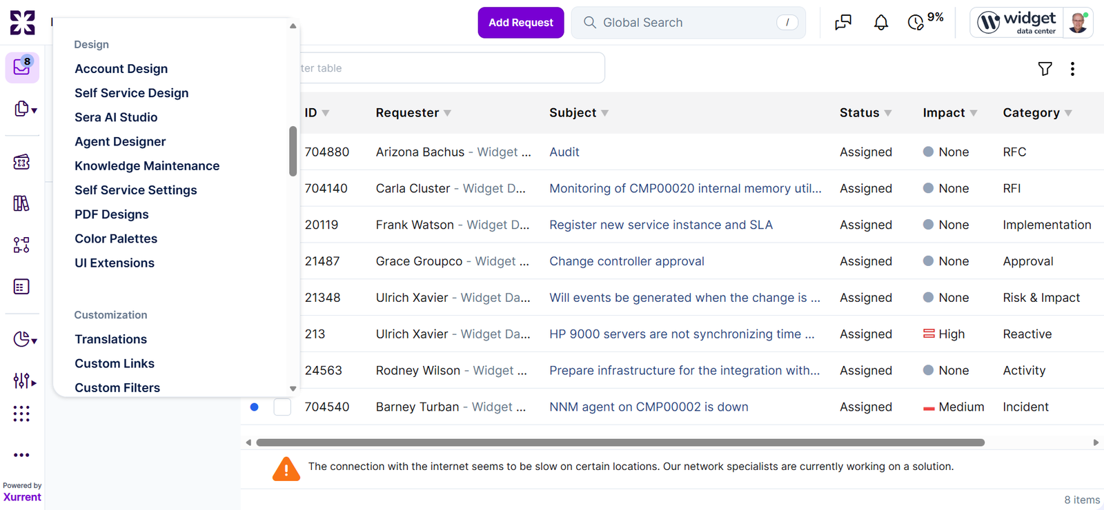 Xurrent KB screenshot