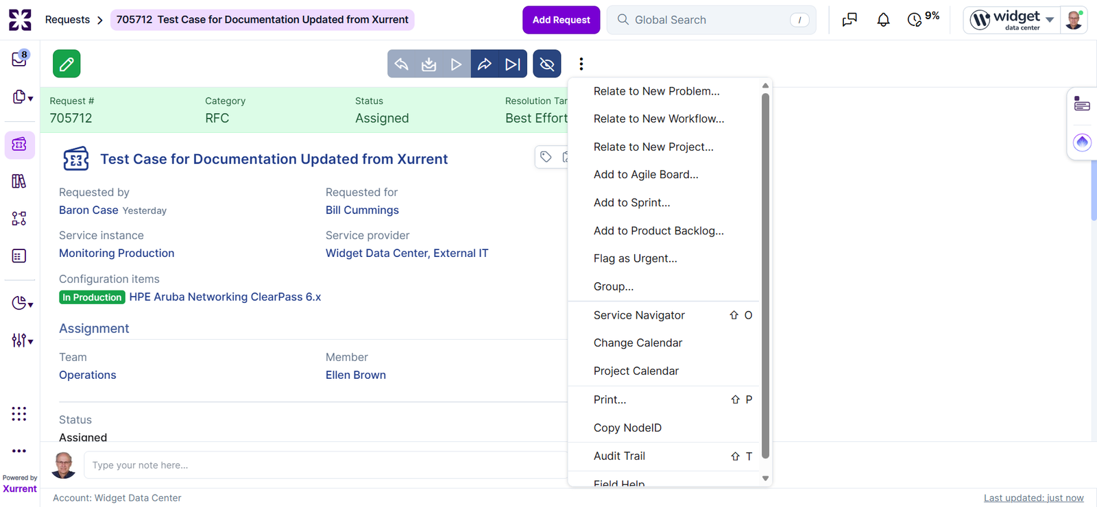 Xurrent KB screenshot