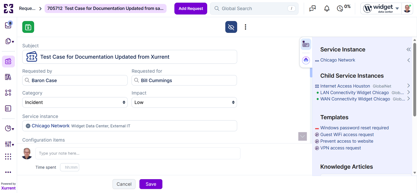 Xurrent KB screenshot