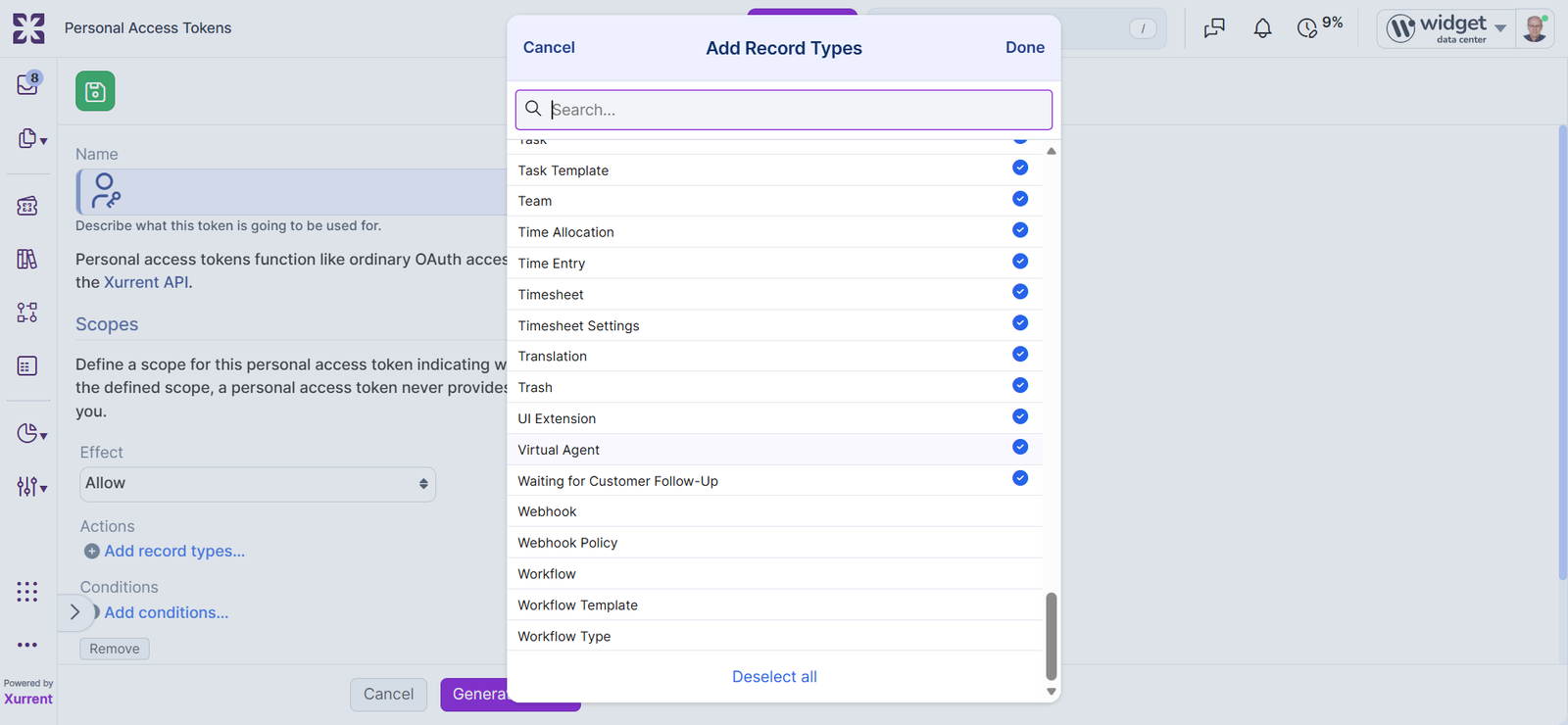 Xurrent KB screenshot