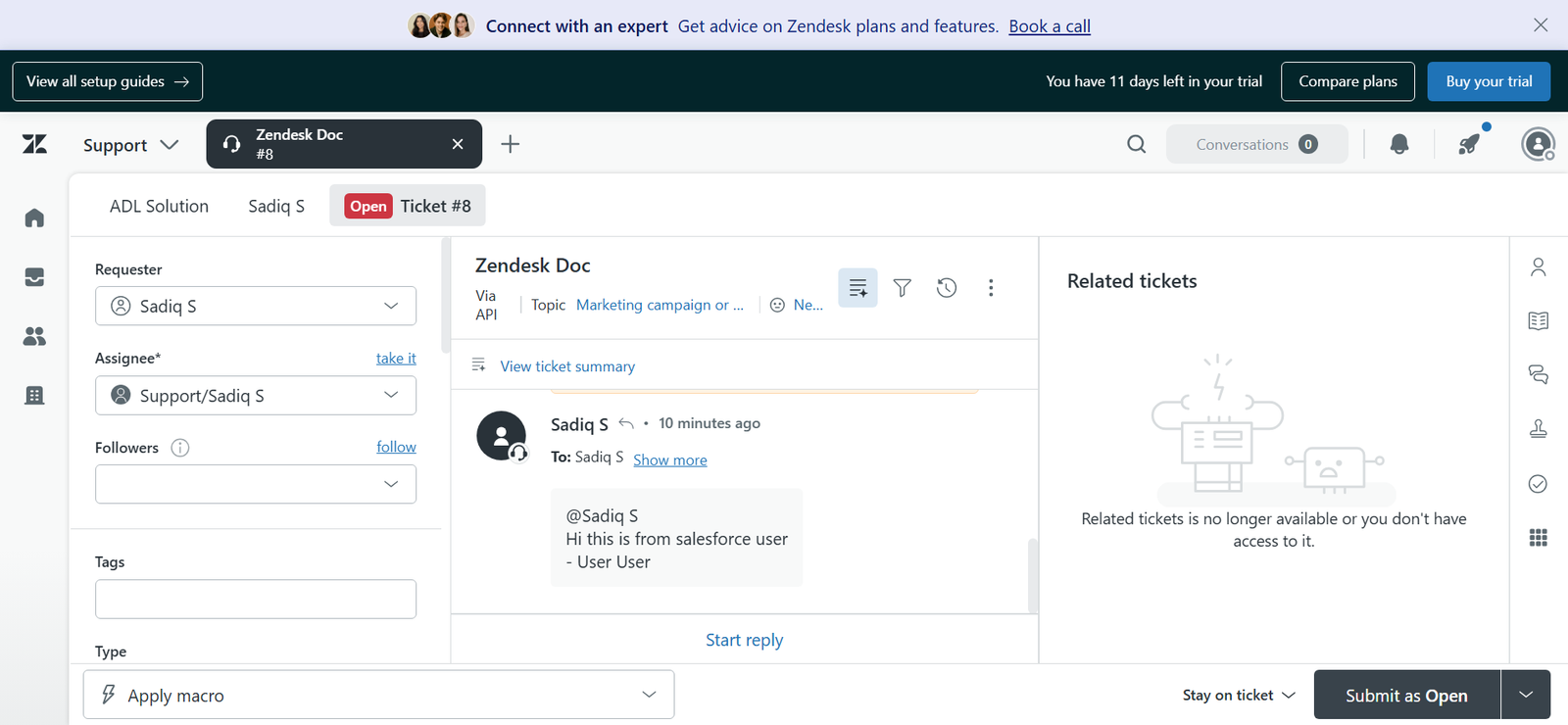Zendesk KB screenshot