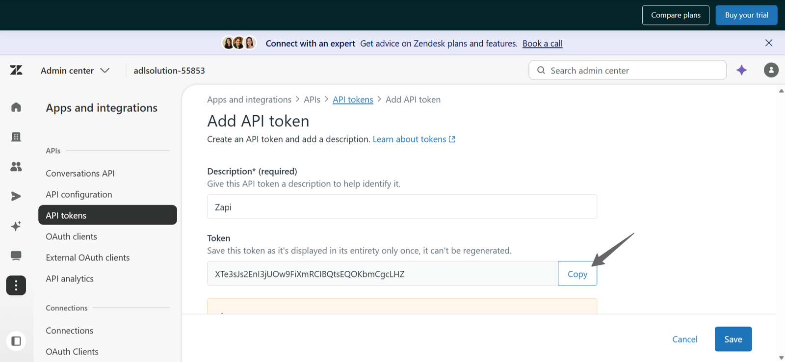 Zendesk KB screenshot