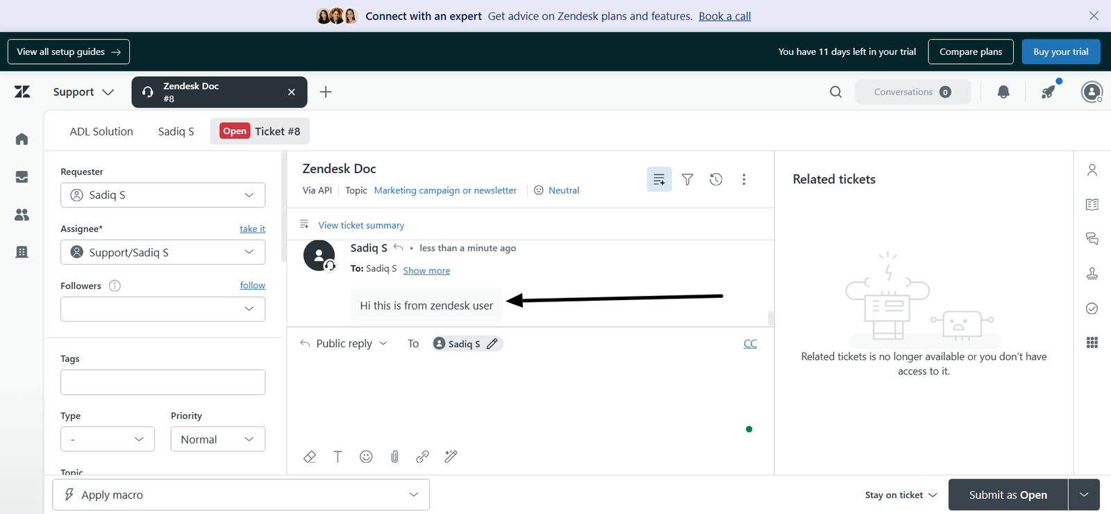 Zendesk KB screenshot