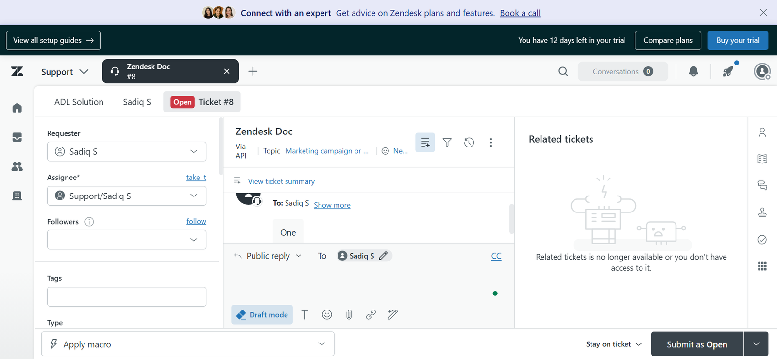 Zendesk KB screenshot