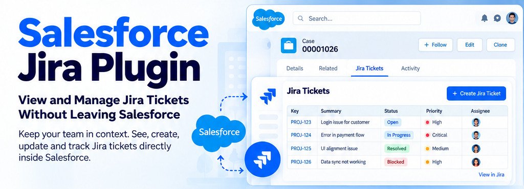 Salesforce Jira plugin: view and manage Jira tickets without leaving Salesforce